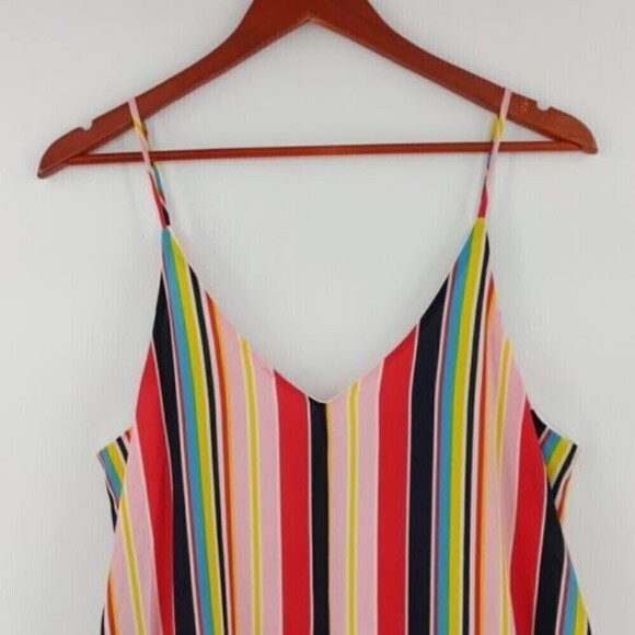 Hyped Unicorn Maxi Dress Womens Medium Multicolor Striped Slip Relaxed Fit USA - Picture 4 of 13